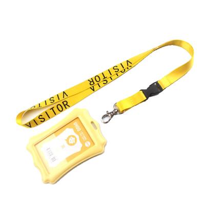 China Custom Printable Luxury Badge Retractable Retractable Logo Neck Logo Lanyard Polyester Card Holder Lanyard With Card Holder for sale