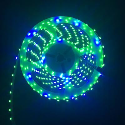 China Newest SK6812 5V 60LEDs Side View 10mm Wide Theme Park Led Addressable 4020 RGB LED Strip for sale