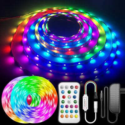 China 10m indoor outdoor hid neon led strip light room set RGB 5m wireless dreamy flexible wifi color 5V 12V USB smart tv decoration decoration for sale