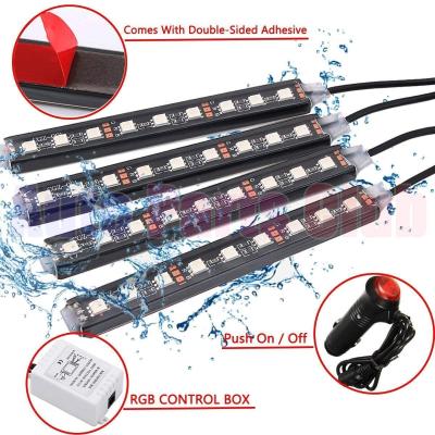 China Shops 36 LED Car LED Strip Light DC 12V Multicolor Car LED Interior Lights Under Waterproof Dash Ignition Kit With Wireless Remol for sale