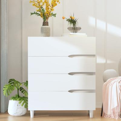 China With Nightstands Modern 4 Drawer Wooden Nightstand with 4 Drawers, for Bedroom, Office, Living Room, White, 13