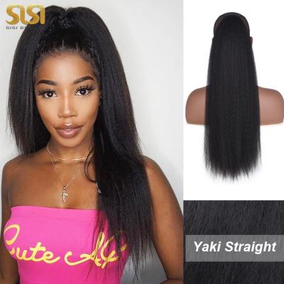 China Curly Ponytail Extensions Wholesale Brazilian Curly Long Hair Ponytail Hair Extensions, Clip On Afro Curly Ponytail Extensions for sale