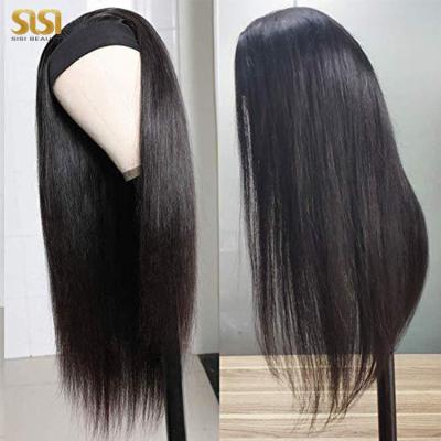 China Cuticle Aligned Virgin Hair Headband Wigs Wholesale Straight Headband Hair Wig, Free Headband For Wig, Cuticle Aligned Virgin Hair Headband Wig for sale