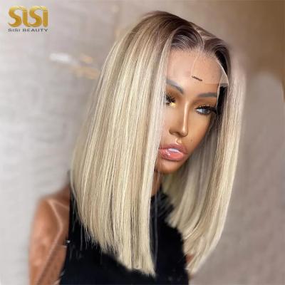 China Color Silky Straight Bob Wig, Short Bob Wig Human Hair Lace Front, Cheap Price Hair Wave Sisi Beauty Brazilian Ombre Short Bob Wig for sale