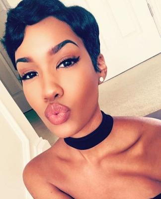 China Pixie Cut Short Curly Wholesale Pixie Wig,Real Length Woman Virgin Human Hair Short Curly Wig,Pixie Cut Short Hair Wig Style Hair Wig for sale