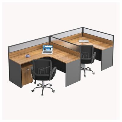 China Expandable Manufacturers Selling L-Shaped Walnut Computer Single-Seat Business Executive Desk for sale