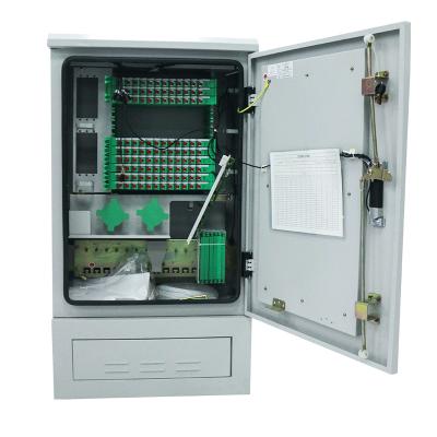 China Network Huijue FTTH 288 Core Distribution Cabinet IP55 288 Core Outdoor Waterproof Fiber Optic Cabinet ODF ODB for sale