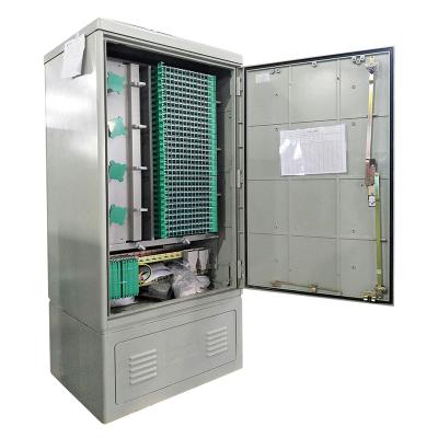 China Network Huijue FTTH 576 Core Fiber Cabinets SMC Fiber Optic Distribution Cross Patch Cabinet Fiber Optic ftth Distribution Cabinet for sale