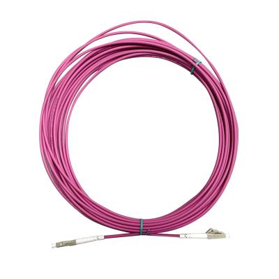 China FTTH/FTTX FTTH LC/UPC-LC/UPC 3m 3mm Om4 G652D Singlemode Simplex Purple Singlemode Fiber Optic Patch Cord for sale