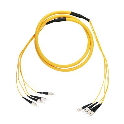 China FTTH/FTTX Fiber Optic Patch Cord Single Mode G652D 4 Core 2.0mm FC UPC-FC UPC 1M for sale