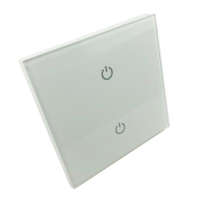 China 2 gang wall reset touch switch 86 module with brushed led for kc868 smart home control system KC-WTS-246 for sale