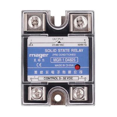 China MGR-1 D4825 Sealed DC Control Single Phase Solid State Relay Accessories SSR 25A Smart Home AC Load Voltage 24-480V for sale