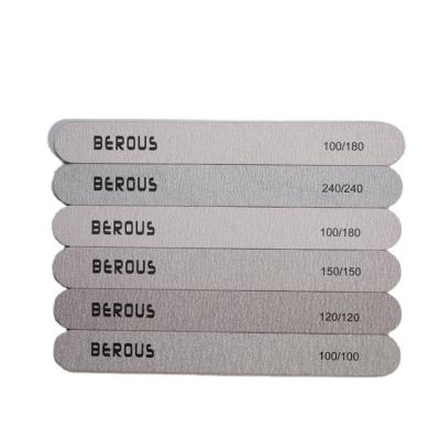 China Shape Nail File Durable High Quality Zebra Nail Sandpaper Double Side Grit Logo Custom Shape for sale