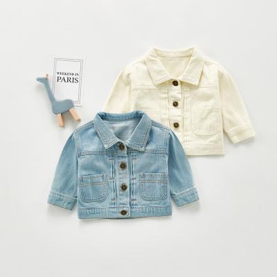 China Baby Boy Girl Blue Lattice Jacket Breathable Clothes for sale