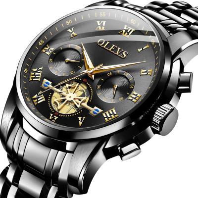 China Chronograph Men's Watches in Wristwatches Quartz Chronograph Brand Multifunctional Fashion Classic Black Luxury Watch for sale