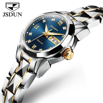 China JSDUN 8813 Date Luxury Fashion Automatic Mechanical Elegant Girls Watch Self-winding Ladies Watch Japan Manufacturer for sale