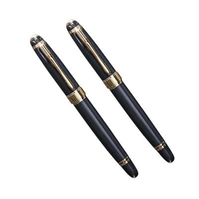 China Business Gift Pen Factory In Stock Business Gift Customized Metal Black Heavy Luxury Pen for sale