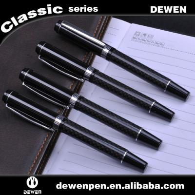 China Business Pen CUSTOM DESIGNED SMOOTH BLACK ENAMEL CARBON FIBER ROLLERBALL TACTICAL PEN for sale