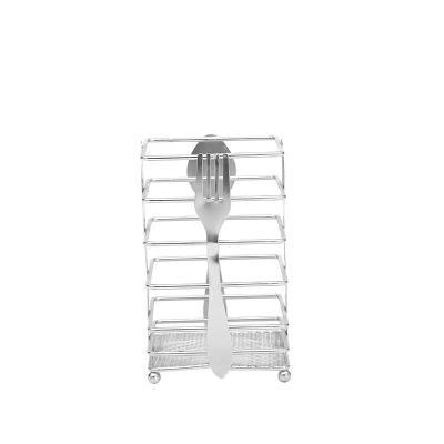 China Modern Hot Selling Home Kitchen Cage Chopstick Rack Draining Cutlery Storage Rack for sale