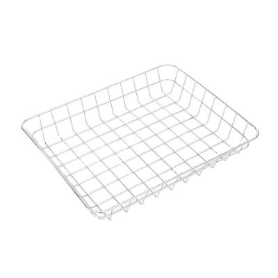 China Viable Organizer Bath Metal Wire Mesh Storage Biscuit Basket Fruit Basket Living Room Bread Baskets for sale