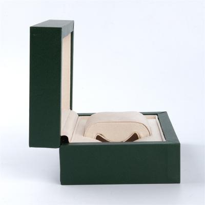 China Custom Logo Luxury Packaging Watch Storage Box Watch Storage Display Box Watch Packaging Green Watch Case for sale