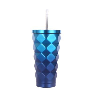 China Stainless Steel 17oz Water Tumbler 500ml Vacuum Tea Coffee Cups Disposable Outdoor Travel Juice Mugs for sale