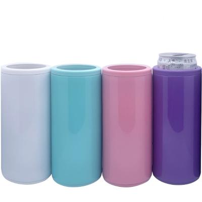 China PORTABLE Cola Box Sublimation Cooler DIY Double Wall Water Bottle 12oz Insulation Drink Holder Mugs for sale