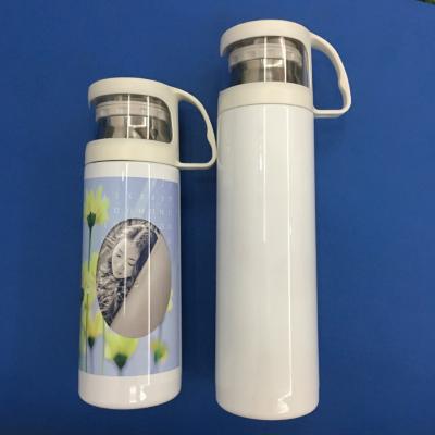 China 12oz 17oz PORTABLE White Sublimation Bottle Expanding Camping Vacuum Sublimation Water Bottles With Hand Grip for sale