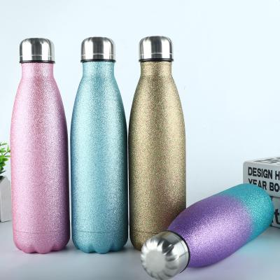 China Wholesale 500ml Viable Cola Shape Tumbler Stainless Steel Water Bottle Coffee Cup Insulation Golden Onion With Lid for sale