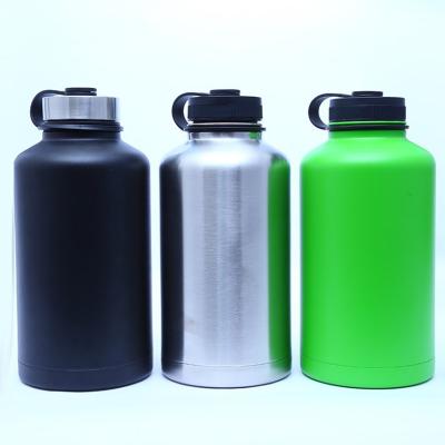 China Large Capacity PORTABLE Water Bottle 64oz Vacuum Flask Custom Outdoor Insulated Stainless Steel Drinking Bottles for sale