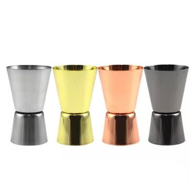 China Wholesale Viable Stainless Steel 30ml/45ml Double Measuring Cup Head Measuring Bar Glass Accessories for sale