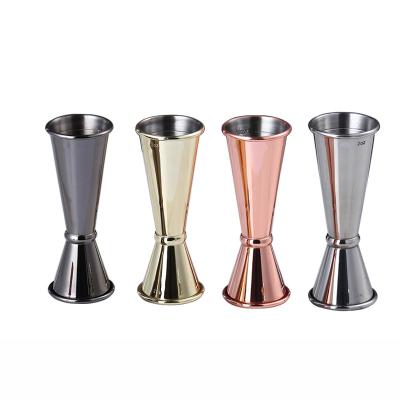 China Wholesale 1oz/2OZ Stainless Steel Measuring Cup Head Measuring Roll Double Edge Viable Bar Accessories for sale