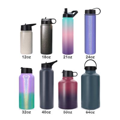 China 18oz 32oz 40oz PORTABLE Custom Water Bottles Insulation Outdoor Sport Bottles Travel Hiking Camping Bottle With Lids for sale