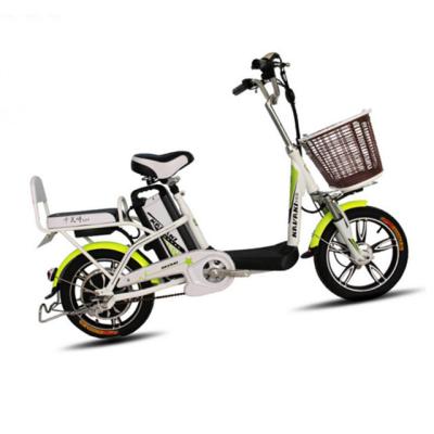 China Aluminum Alloy 48V Lithium Battery Electric Bike With Pesals For Adult Two Seats for sale