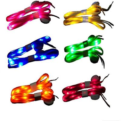 China SHINY-XDD LED White Laces Light Up Shoe Laces 4 Modes 7 Colors Flashing Shoestrings for Hip Hop Party Dance Cycling Running for sale