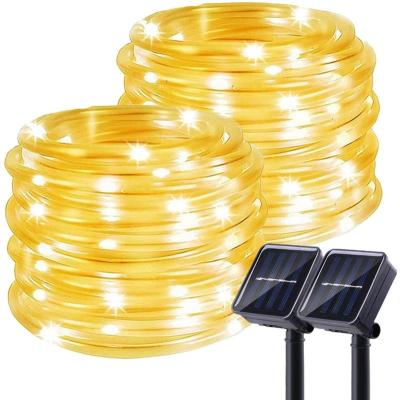 China 8 Modes Outdoor Solar String Lights 10m 100 LED Waterproof Tube Lights Auto Switch Solar String Lights Outdoor Garden for sale