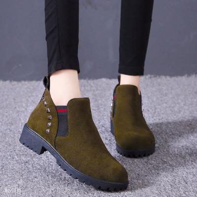 China Women's Autumn Boots Classic Ankle Genuine Winter Anti-slippery Leather Boots Slip On Shoes for sale