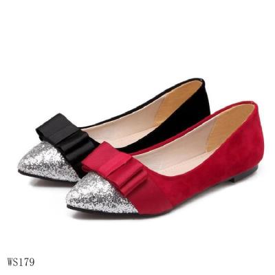 China New morden flats design ladies shoes wholesale woman fancy splicing sequins fashion flat shoes for sale