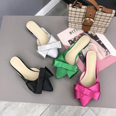 China Wholesale Flat Women Flat Shoes Bow-knot Silk Casual Girls Shoes for sale