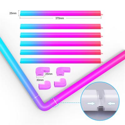 China Modern Pinelake 7 Segmented Gliding Wall Music Sync LED Light Bar For Gaming for sale