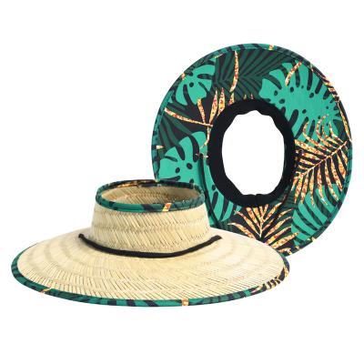 China JAKIJAYI New Fashion Eco-Friendly Design Custom Lifeguard Straw Hat With Visor Hat Cap Design for sale