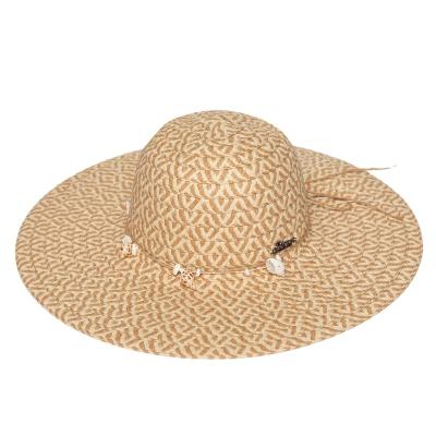 China JAKIJAYI Eco-Friendly Hawaii Women's Summer Sun Floppy Straw Hat With Shell for sale