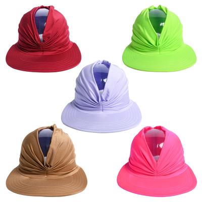 China JAKIJAYI Eco-Friendly Women Beach Blank Sun Visor Hat Baseball Sun Top Cap With UV Protection for sale