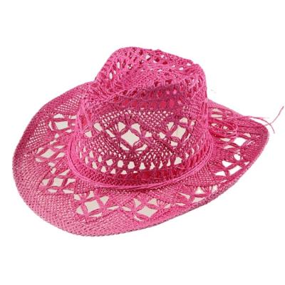 China High Quality Cowboy Straw Hat by JAKIJAYI Brand Handmade Paper Panama Hat Eco-friendly Simple Decoration Wholesale for sale