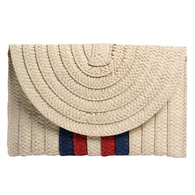 China Eco-Friendly Fashion JAKIJAYI Wholesale Handmade Straw Handbags Beach Purse For Women for sale