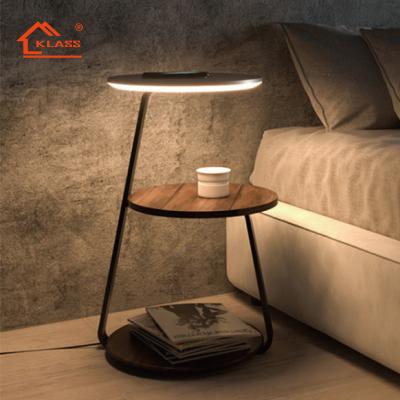 China All Can Be Customized KLASS 2023 Atmosphere Floor Lamp Living Room Side Light New Luxury Wooden Table Bedside Cabinet Tea Table Fill Lamps for sale