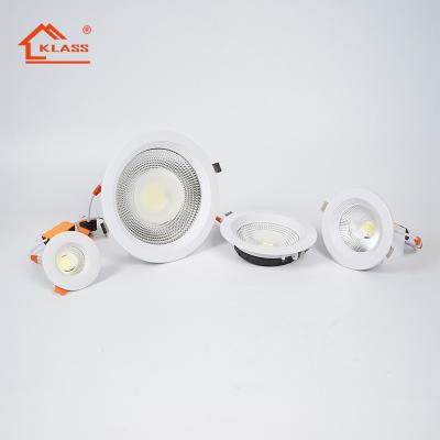 China Hot Sale 70~100LM/W KLASS 2023 ABS+ALUMINUM 70~100LM/W COB Down Lights Led Ceiling Lamp Downlight Cylinder Lighting for sale