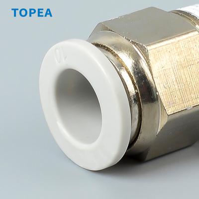 China FITO Factory PC Push Straight Brass Fittings Quick Push Connect Pneumatic Brass Fitting APC for sale