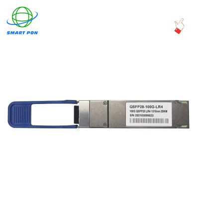 China New qsfp-100g-lr4 20km 1310nm 100g Huawei ZTE 100GBASE-ER4 chip QSFP28 compatible module for sale