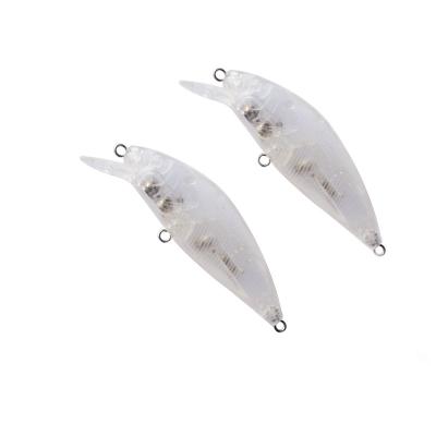 China White Unpainted Lures 69mm 5.42g Unpainted Minnow Crankbait Bait Bass Fishing Lures Custom Made for sale